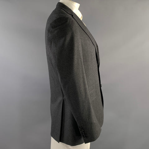 CANALI Chest Size 42 Grey Cashmere Blend Notch Lapel Sport Coat