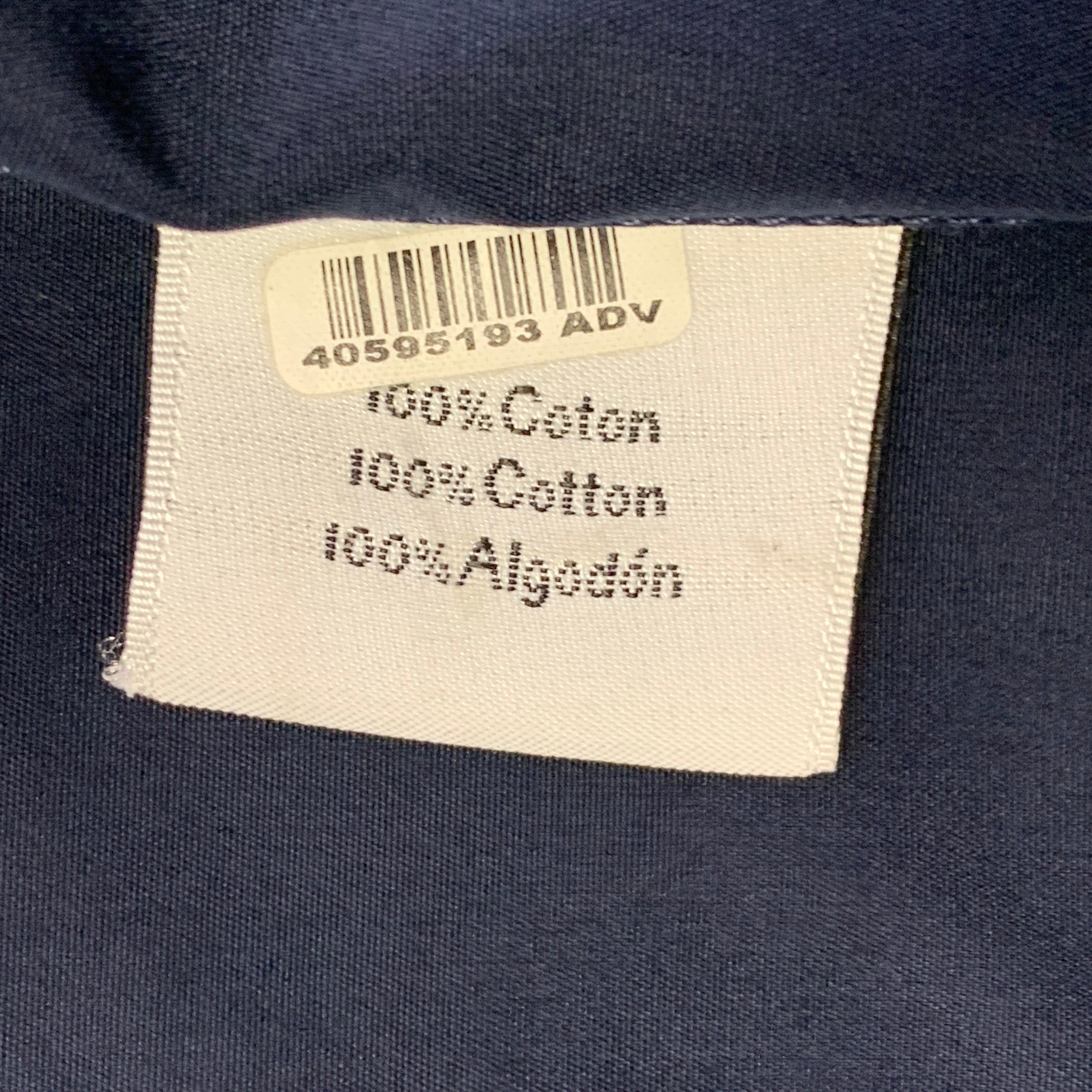 HERMES Size L Navy Cotton Button Up Long Sleeve Shirt – Sui