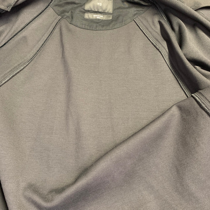 Y-3 Size M Black White Polyamide Blend Zip Up Drawstring Tracksuit