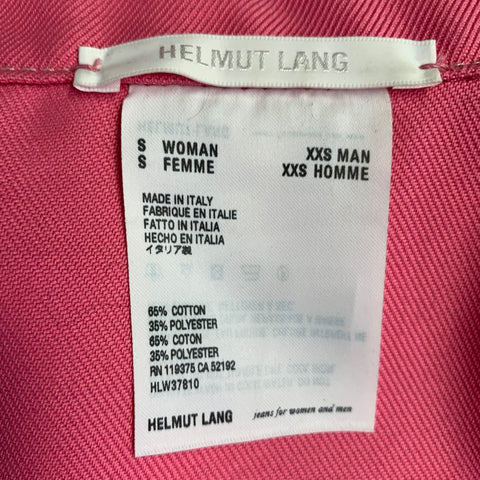 HELMUT LANG Size S Pink Cotton Blend Trucker Jacket
