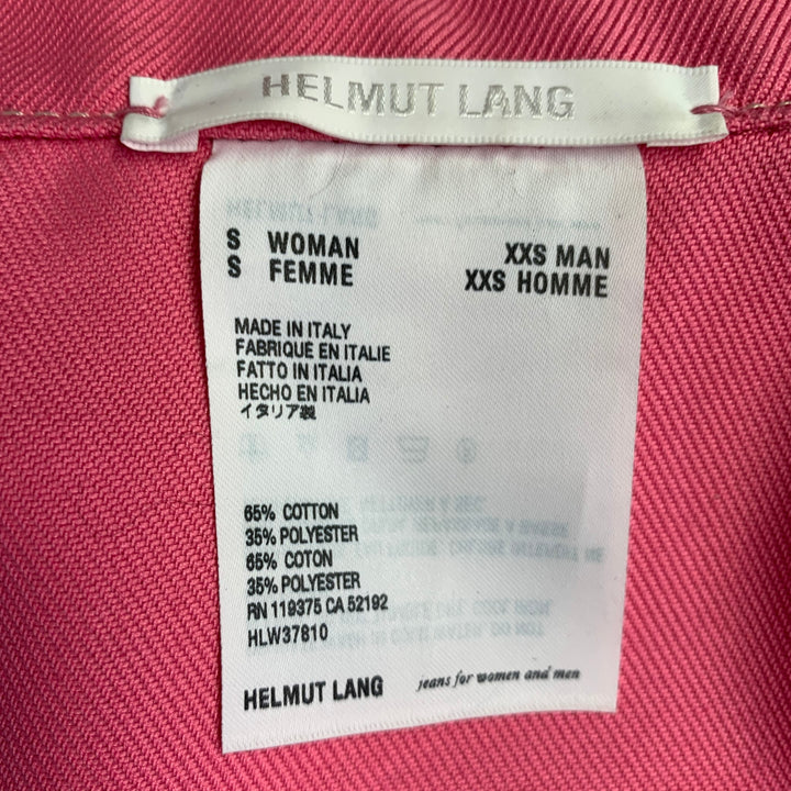 HELMUT LANG Size S Pink Cotton Blend Trucker Jacket