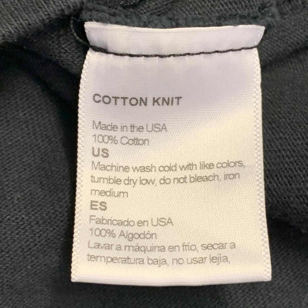 FREENOTE CLOTH Size XL Shifter Black Off White Stripe Cotton One Pocket Pullover