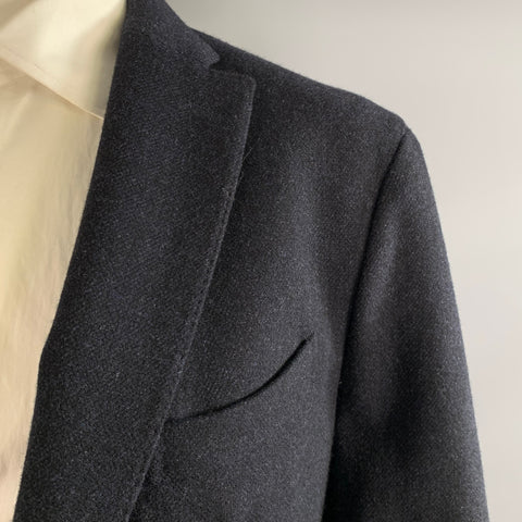 BOGLIOLI Chest Size 48 Navy Blue Wool Cashmere Notch Lapel Sport Coat