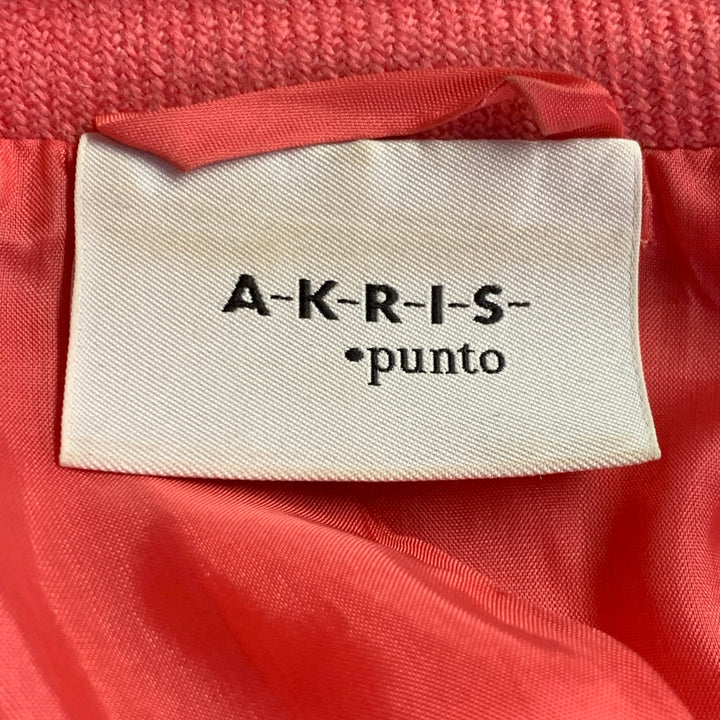 AKRIS PUNTO Size 8 Pink Wool Cashmere Twill Cinched Jacket Blazer
