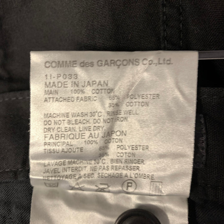 COMME des GARCONS Size S Black Grey Cotton Polyester Drop Crotch Pants