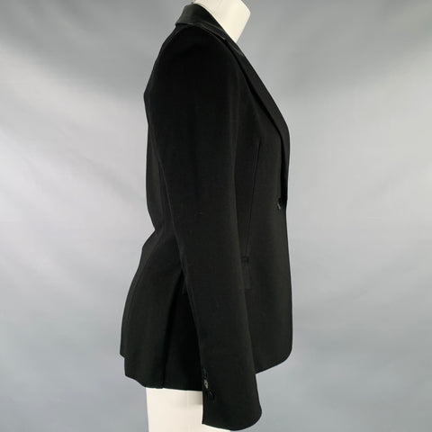 ISABEL DE PEDRO Size 6 Black Viscose Blend Blazer