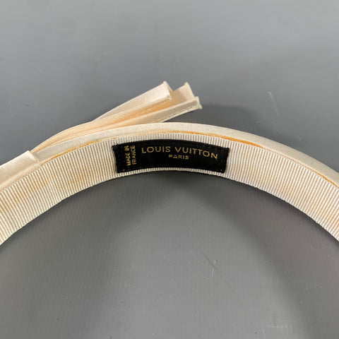 LOUIS VUITTON Cream Grosgrain Ribbon Hats