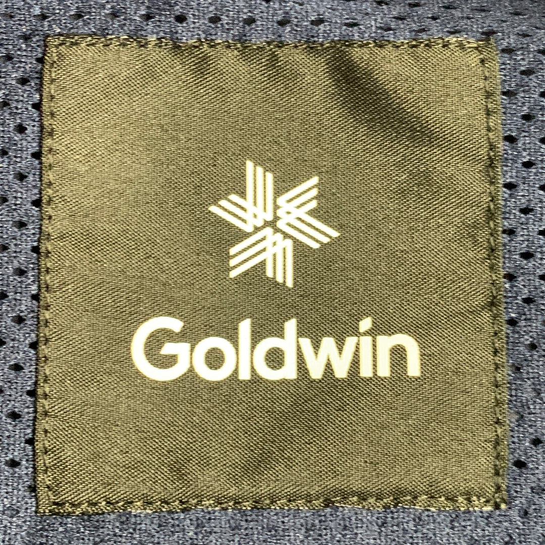 GOLDWIN Size L Navy Polyester One Pocket Snaps Long Sleeve Shirt