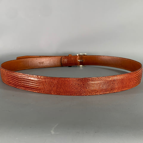 ABAS Size 38 Brown Lizard Belt