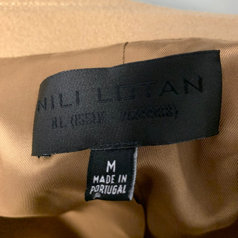 NILI LOTAN Size M Tan Wool Peacoat