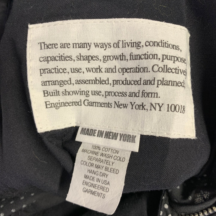 ENGINEERED GARMENTS Size 32 Black White Polka Dot Cotton Zip Fly Shorts