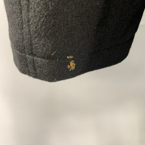 ERMENEGILDO ZEGNA Size L Black Cashmere Button Up Coat
