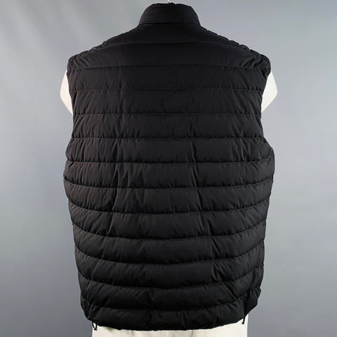 RALPH LAUREN Taille XL Gilet matelassé en polyester noir à poches zippées