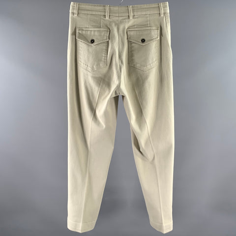 OFFICINE GENERALE Size 30 Beige Cotton Blend Twill Pants