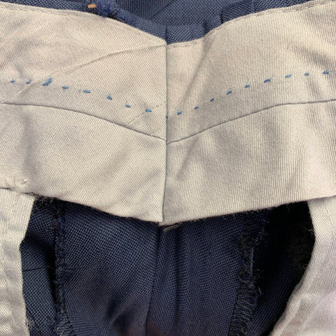 PETER MILLAR Size 44 Regular Blue Wool Notch Lapel Suit