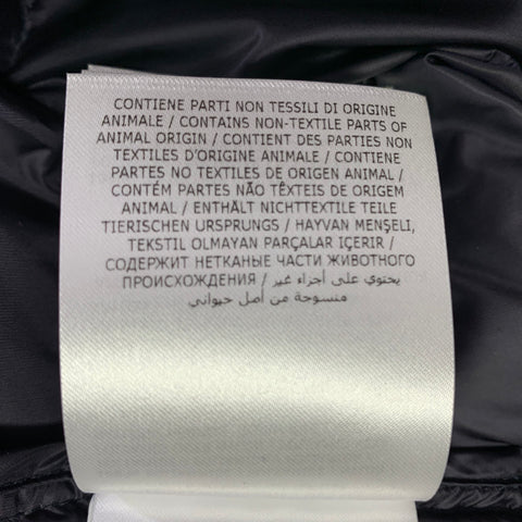 MONCLER GENIUS x FRAGMENT FW18 Size L Black White Nylon Quilted Jacket