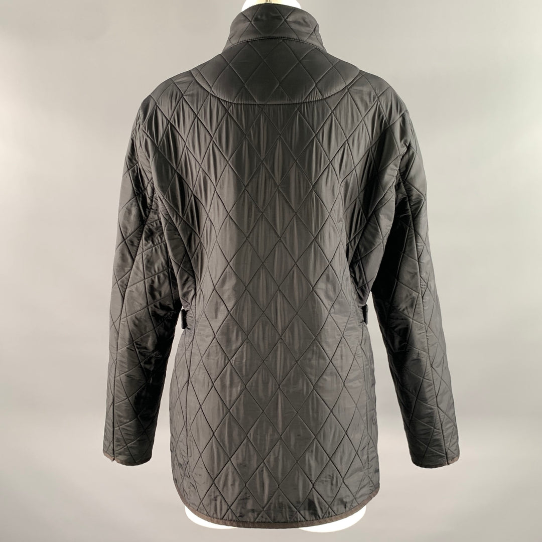 BARBOUR Size 12 Black Polyamide Quilted Jacket