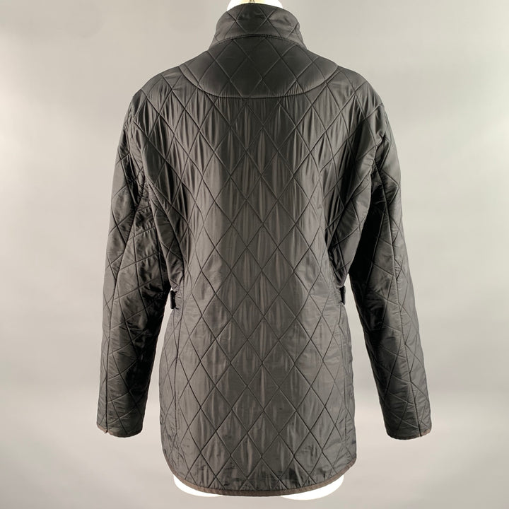 BARBOUR Size 12 Black Polyamide Quilted Jacket