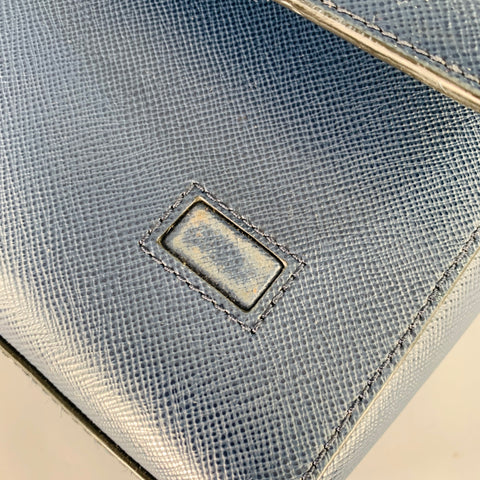 MICHAEL KORS Navy Saffiano Leather Messenger Bag