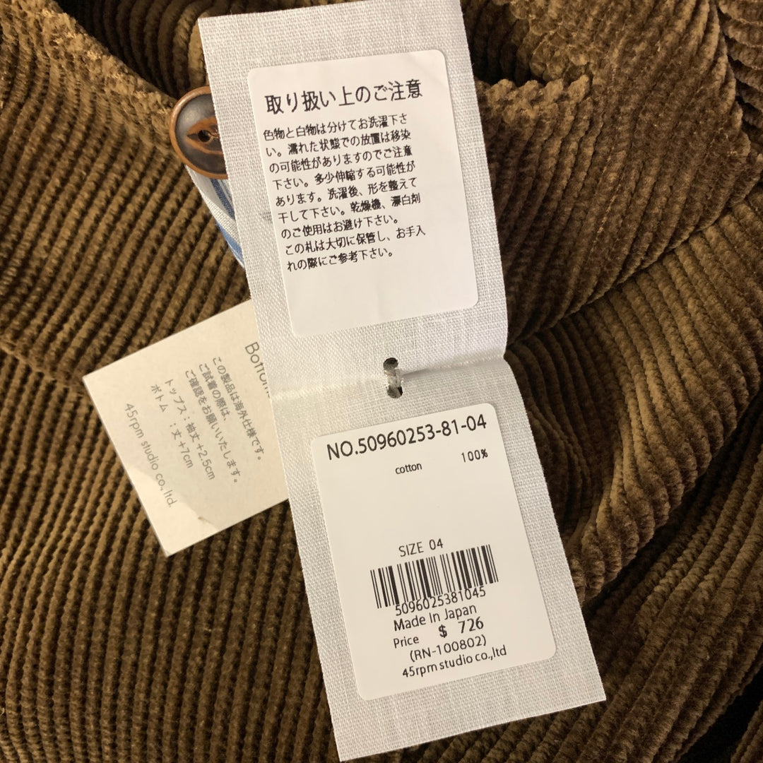 45rpm Size L Brown Corduroy Cotton Pants