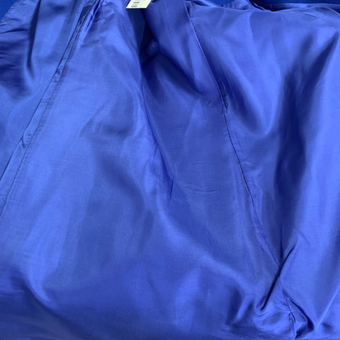 SMYTHE Size 4 Cobalt Blue Polyester Bows Single Snap Coat