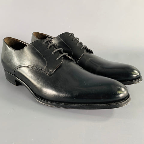 TO BOOT NY Size 9.5 Black Leather Derby Lace-Up Shoes