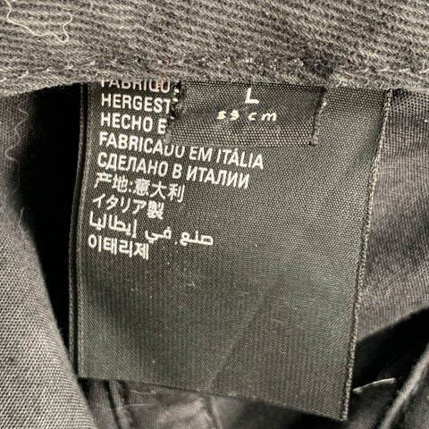 BALENCIAGA Size L Black Red Logo Cotton Baseball Cap Hat