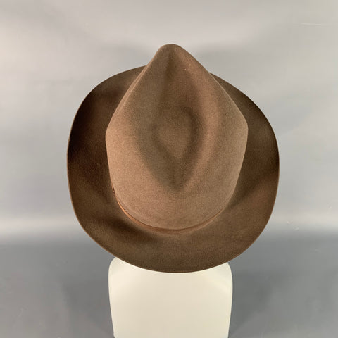 Chapeau Fedora feutre NEIMAN MARCUS, mélange de fourrure marron, taille 7.5, modèle Weekender