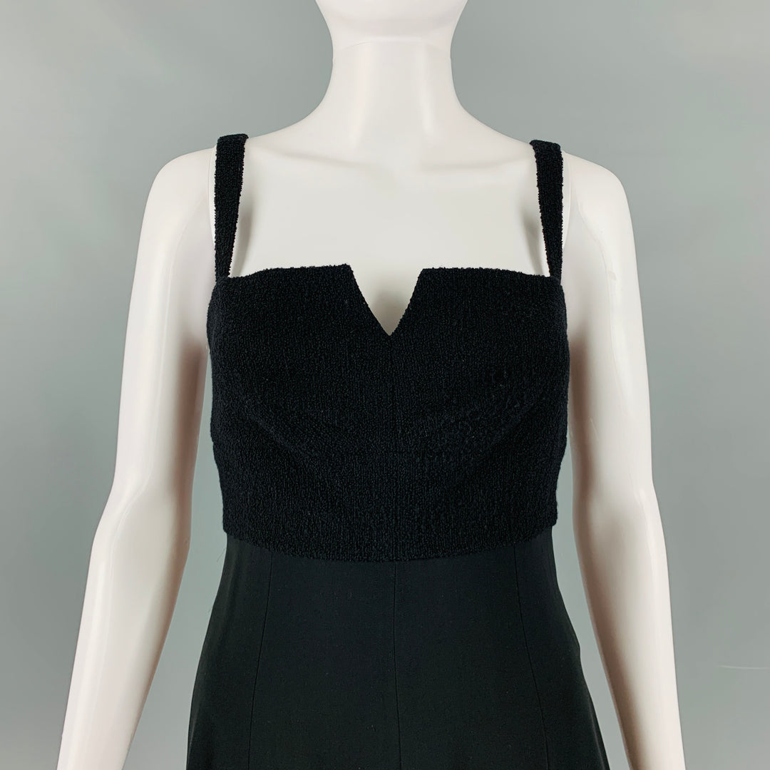 CHANEL Size 6 Black Wool Nylon Empire Waist Below Knee Dress – Sui Generis  Designer Consignment