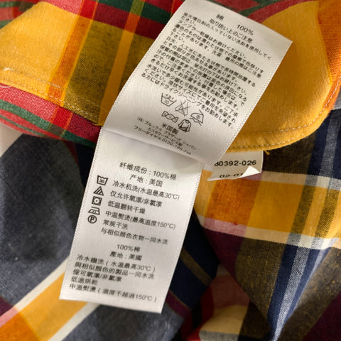 BLACK FLEECE Size XL Orange Multi Color Plaid Cotton Long Sleeve Shirt