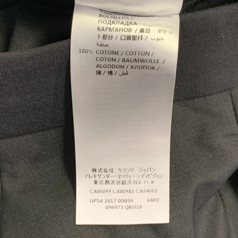 ALEXANDER MCQUEEN Size 36 Black Wool Silk Flat Front Dress Pants