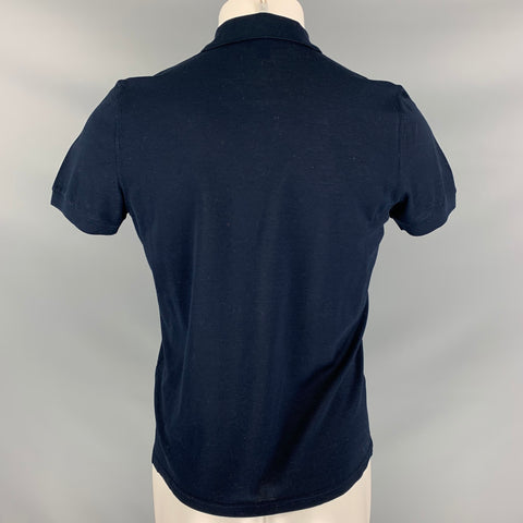 BURBERRY PRORSUM Otoño 2015 Talla M Polo de algodón azul marino con alfiler