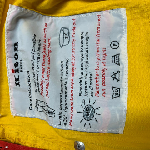 KITON Size 36 Yellow Cotton Jean Cut Casual Pants