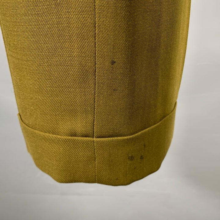 AMI by ALEXANDRE MATTIUSSI Size 34 Green Wool Pleated Dress Pants