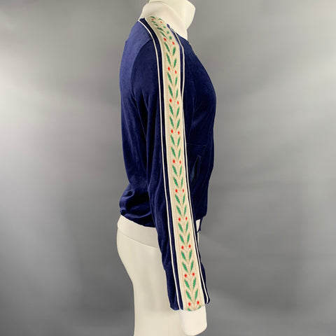 CASABLANCA Size S Navy Cotton Blend Track Jacket