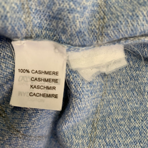 BRUNELLO CUCINELLI Size 48 Blue Grey Stripe Cashmere Polo Pullover