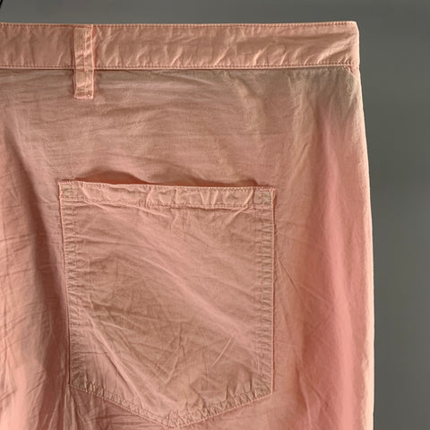 WRITE + DOYLE Size 38 Pink Cotton Blend Pleated Wide-leg Pants