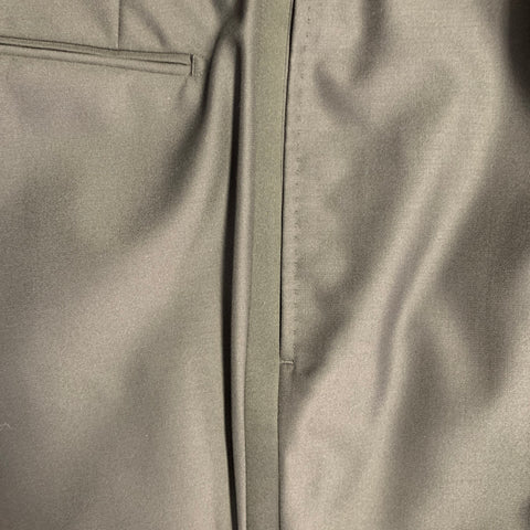 ERMENEGILDO ZEGNA Size 36 Black Wool Silk Flat Front Tapered Dress Pants