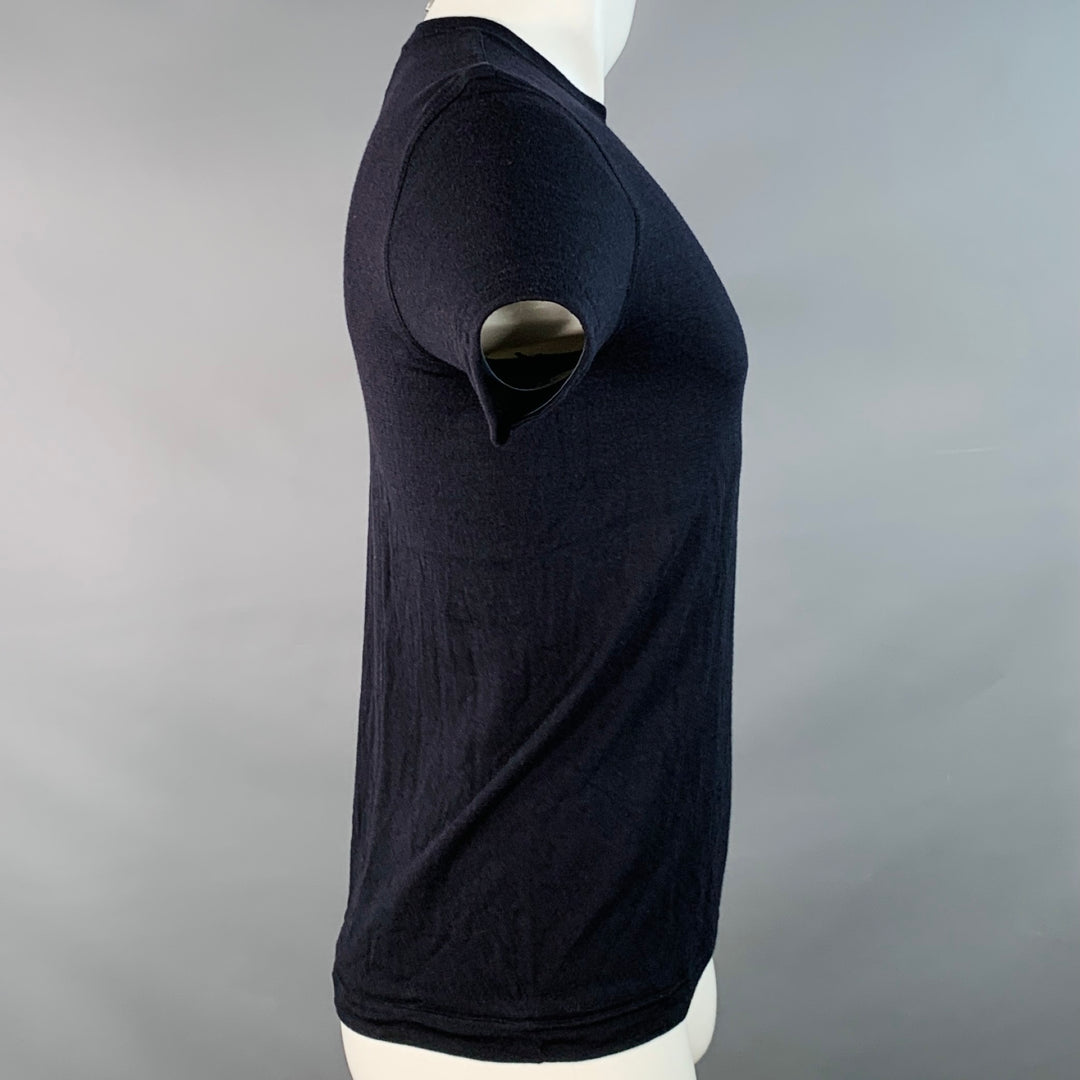 THEORY Size S Black Wool Jersey Short Sleeve T-shirt