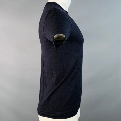 THEORY Size S Black Wool Jersey Short Sleeve T-shirt