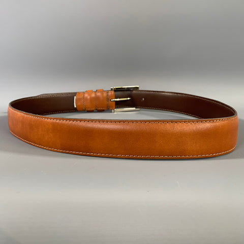 ALLEN EDMONDS Size 34 Brown Calf Skin Leather Belt