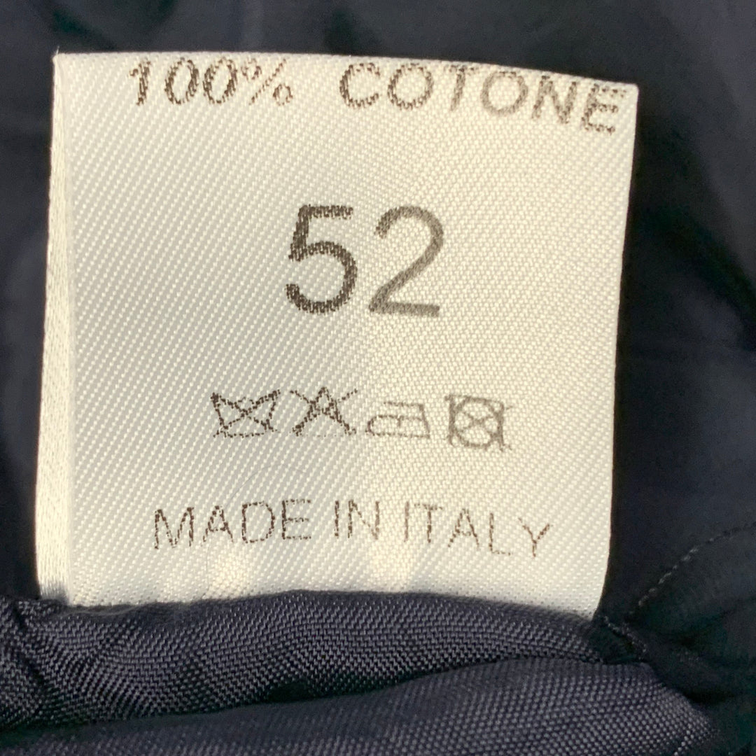 RAF SIMONS Size 42 Regular Navy Cotton Notch Lapel Sport Coat