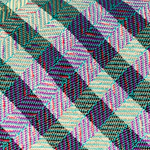 FENDI Navy Light Green Diagonal Stripe Tie