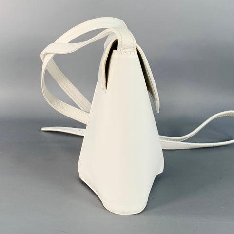 LA BAGAGERIE Vintage One Size White Leather Crossbody Handbag