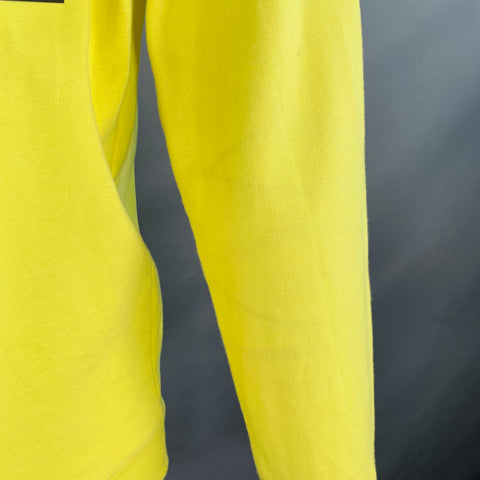 A.P.C. Size M No Fun Neon Yellow Cotton Crew Neck Sweatshirt
