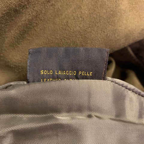 LORO PIANA Size S Olive Suede Jean Cut Casual Pants