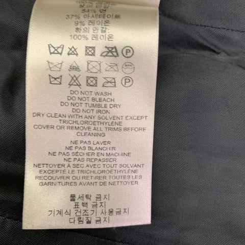 BURBERRY BRIT Size 2 Black Wool Blend Double Breasted Belted Coat