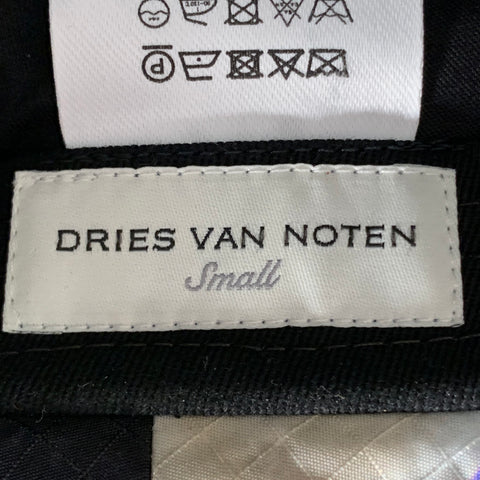 DRIES VAN NOTEN Size S Black Multi Color Splatter Polyamide Bucket Hat