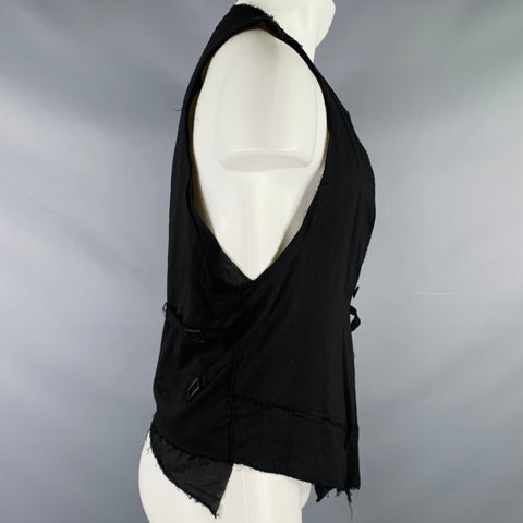 ASKYY TOKYO Size M Black Cotton Double Layer Vest
