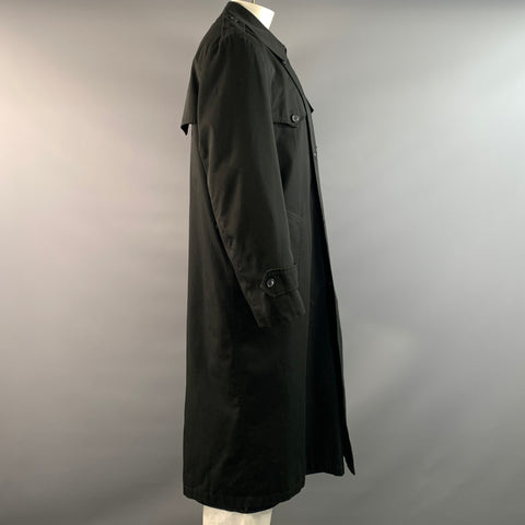 CHRISTIAN DIOR Chest Size 40 Size 40 Black Cotton Blend Trenchcoat